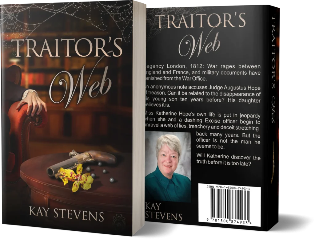 Historical mystery thriller full book cover design with vintage pistol, flower, dark interior, front cover, spine and back cover layout.