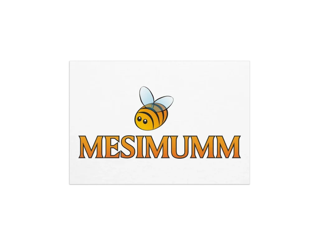 Children’s competition logo design with a friendly bee mascot and playful orange typography.