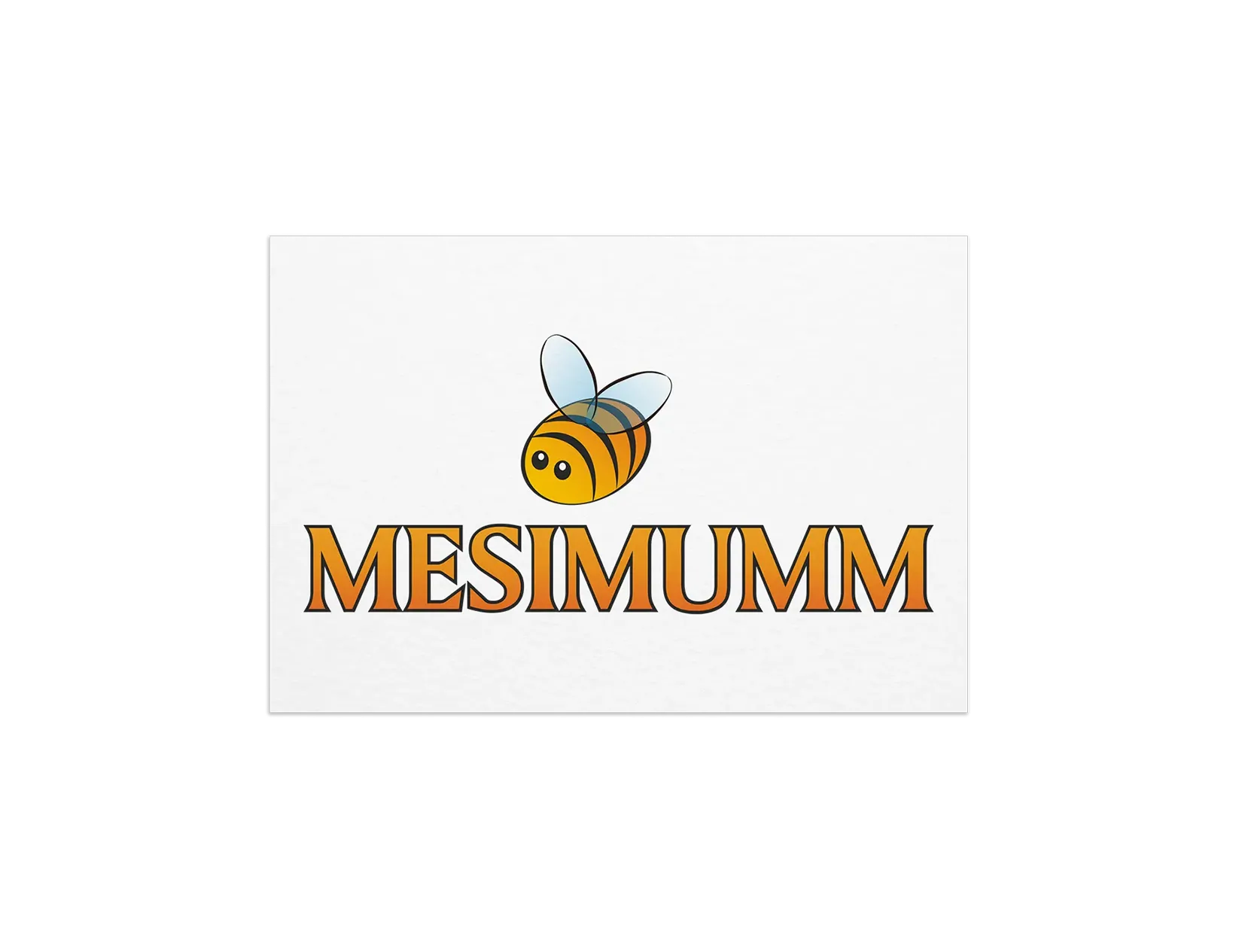 Children’s competition logo design with a friendly bee mascot and playful orange typography.