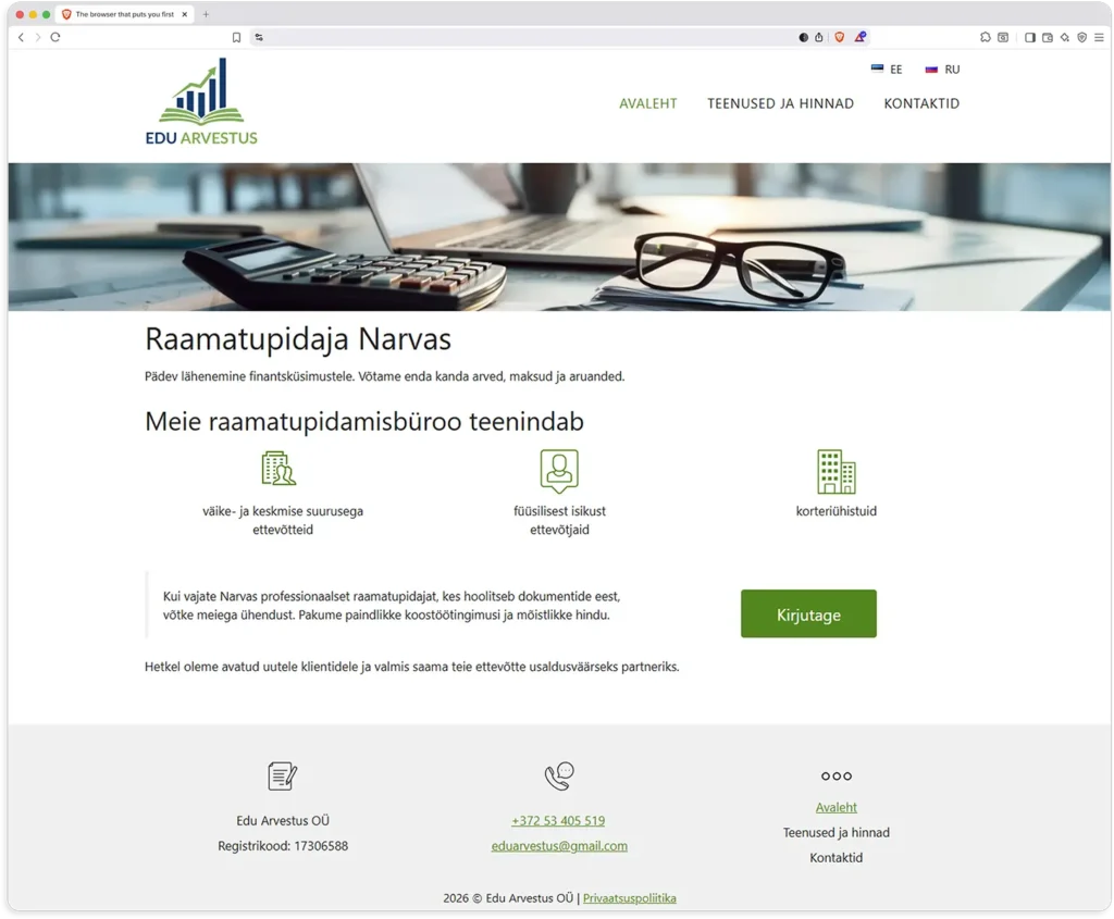 Accounting Website Design and Development